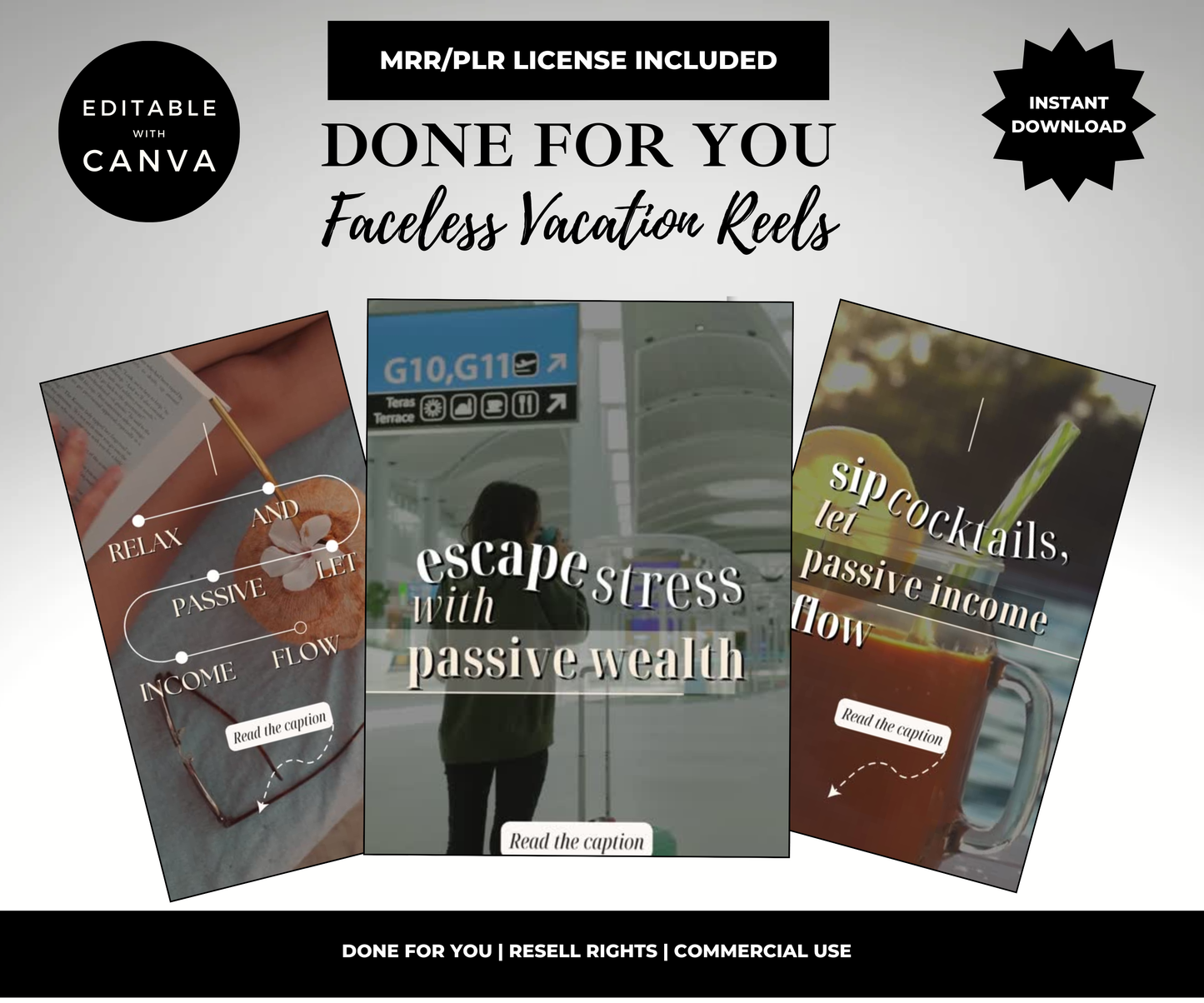 50 Canva PLR and MRR Faceless Instagram Reels