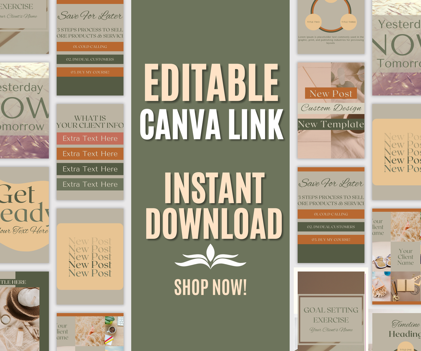 PLR Boho Instagram Canva Template