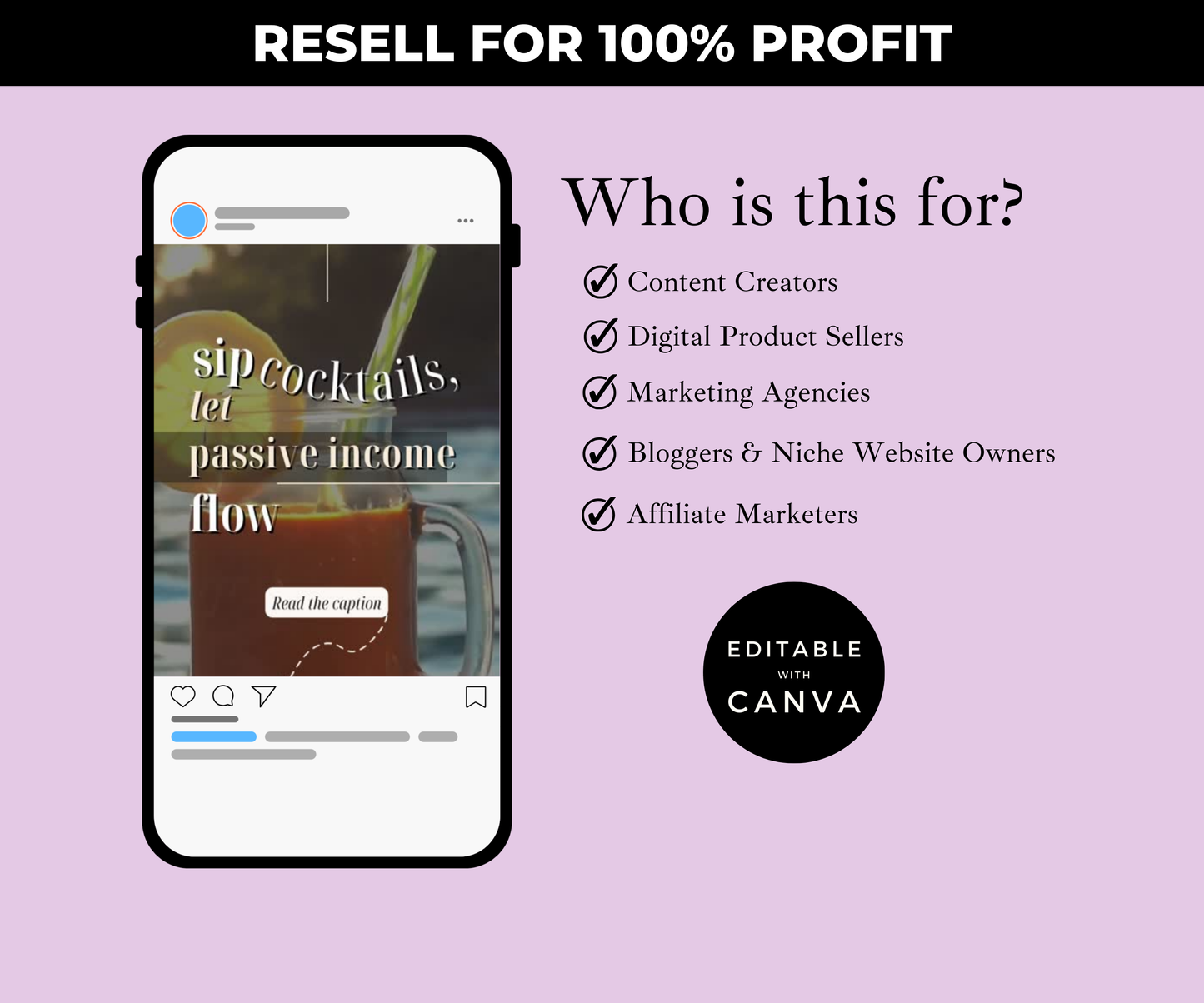 50 Canva PLR and MRR Faceless Instagram Reels
