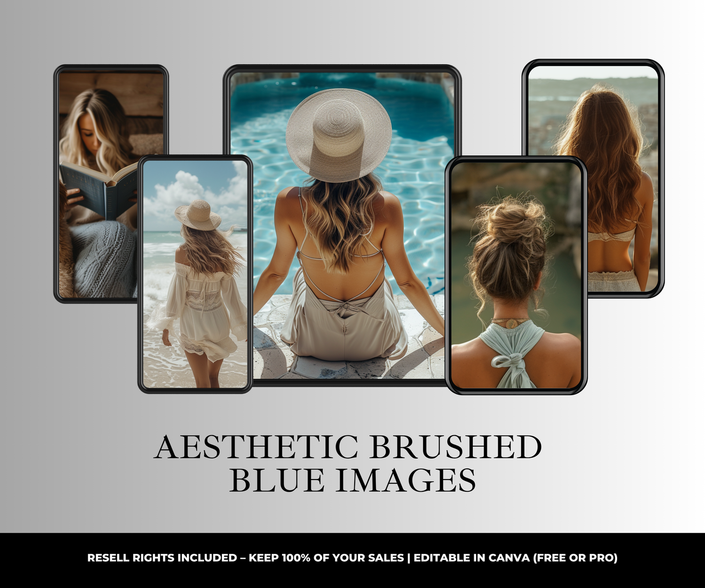 117 Blue Aesthetic Stock Images – PLR & MRR Included