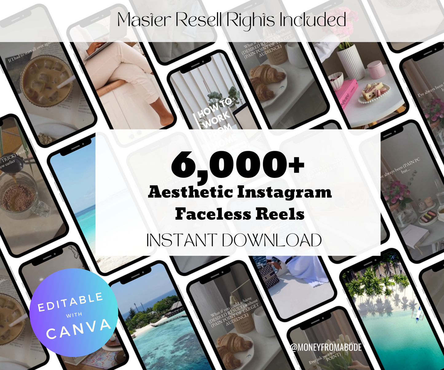 6,000+ Aesthetic Instagram Faceless Video Instagram Reels Bundle