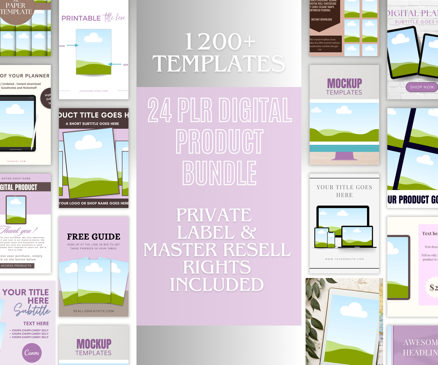 Canva Mockup Digital Product Bundle