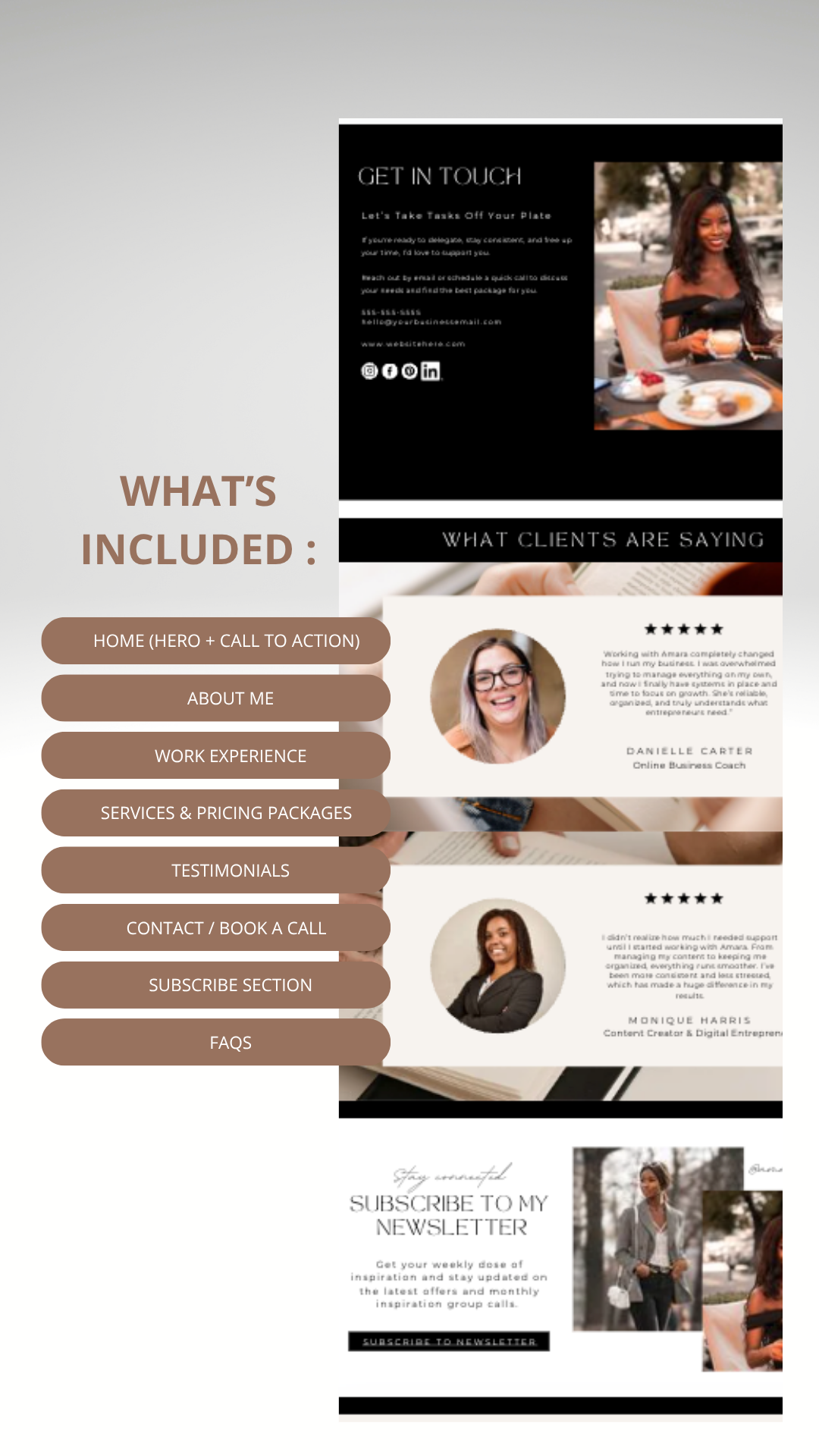 PLR Virtual Assistant Canva Website Template